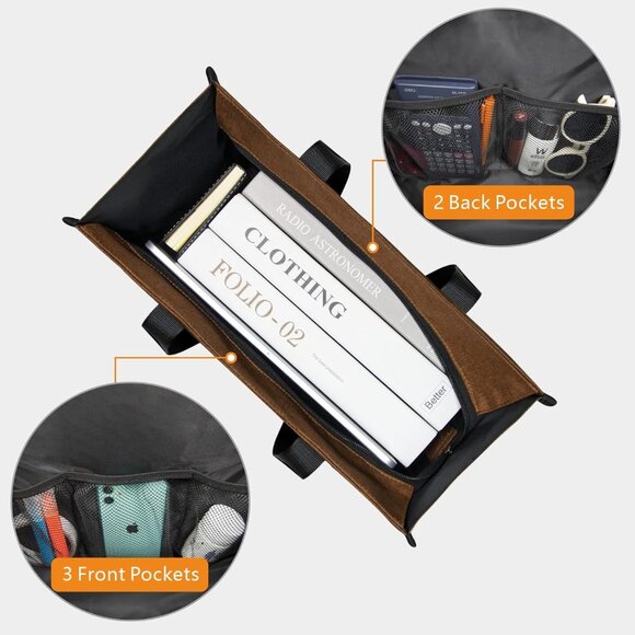 Versatile Water-Resistant Tote Bag with 13 Pockets for Busy Professionals - Picture 4 of 6